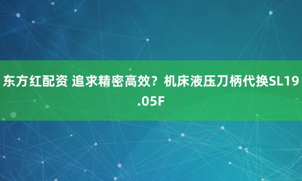 东方红配资 追求精密高效？机床液压刀柄代换SL19.05F